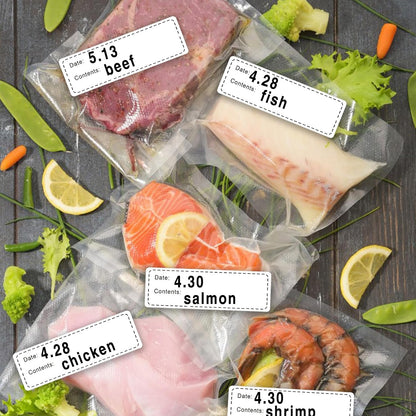600pcs Removable Freezer Labels,1x3 Inch Food Storage Stickers Containers Date Stickers,Easy Clean and Write On Refrigerator Freezer Paper Label,No Residue,for Kitchen,Restaurants,Markets（Black）