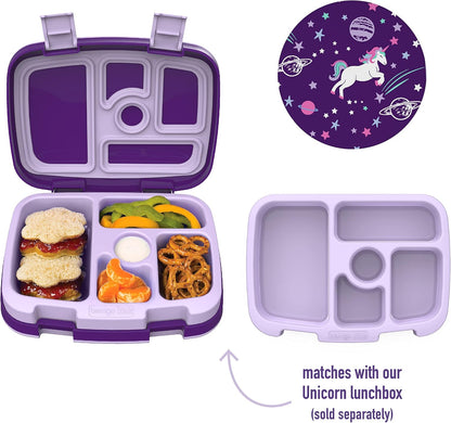 Bentgo® Kids Prints Tray with Transparent Cover - Reusable, BPA-Free, 5-Compartment Meal Prep Container with Built-In Portion Control for Healthy Meals At Home & On the Go (Mermaids in the Sea)