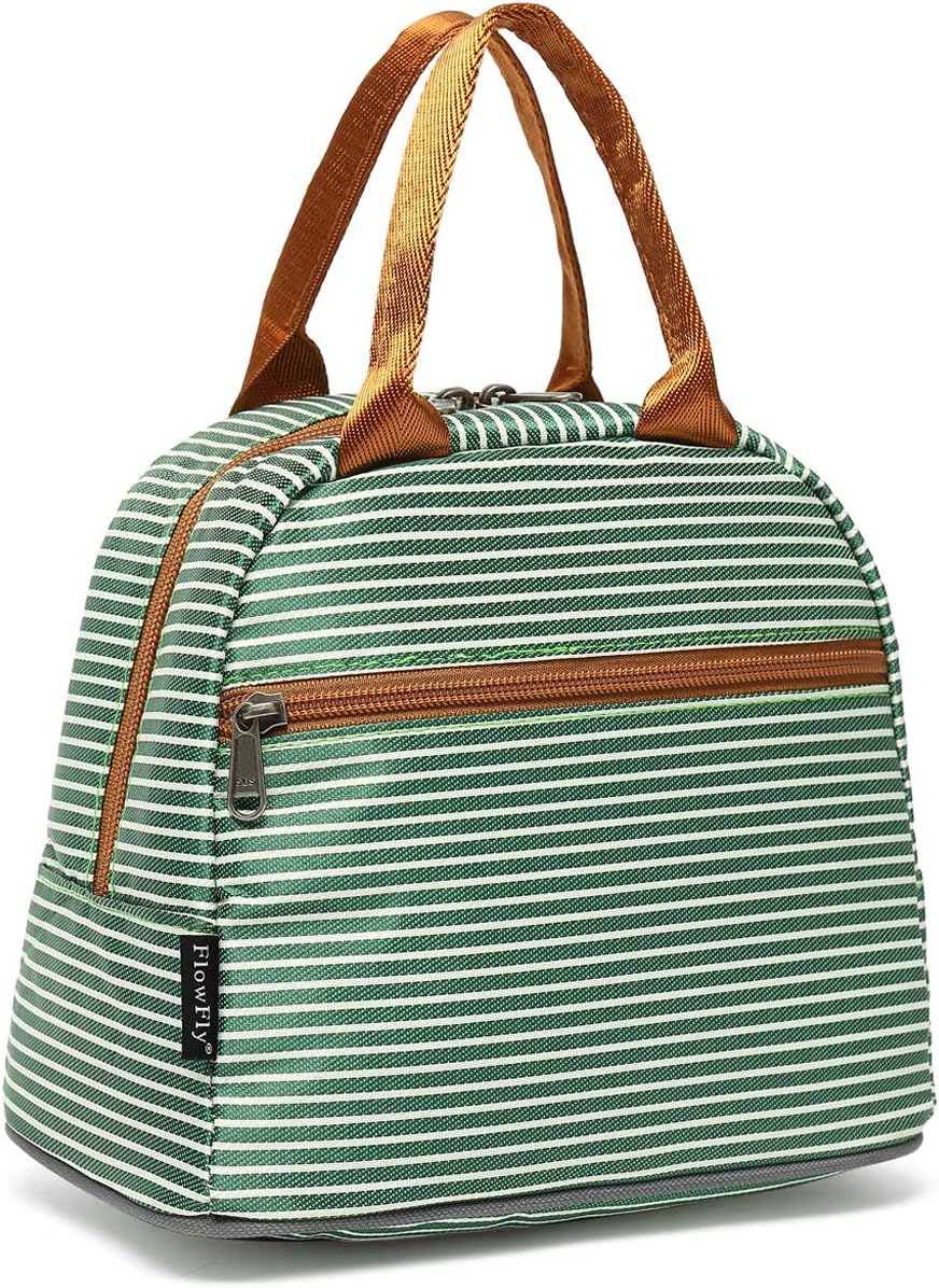 FlowFly Insulated Lunch Cooler Bag - Tote Bag Organizer for Women/Men, Black - Colors B