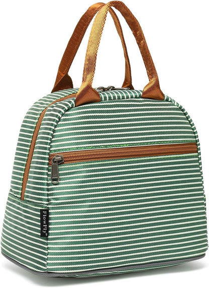 FlowFly Insulated Lunch Cooler Bag - Tote Bag Organizer for Women/Men, Black - Colors B