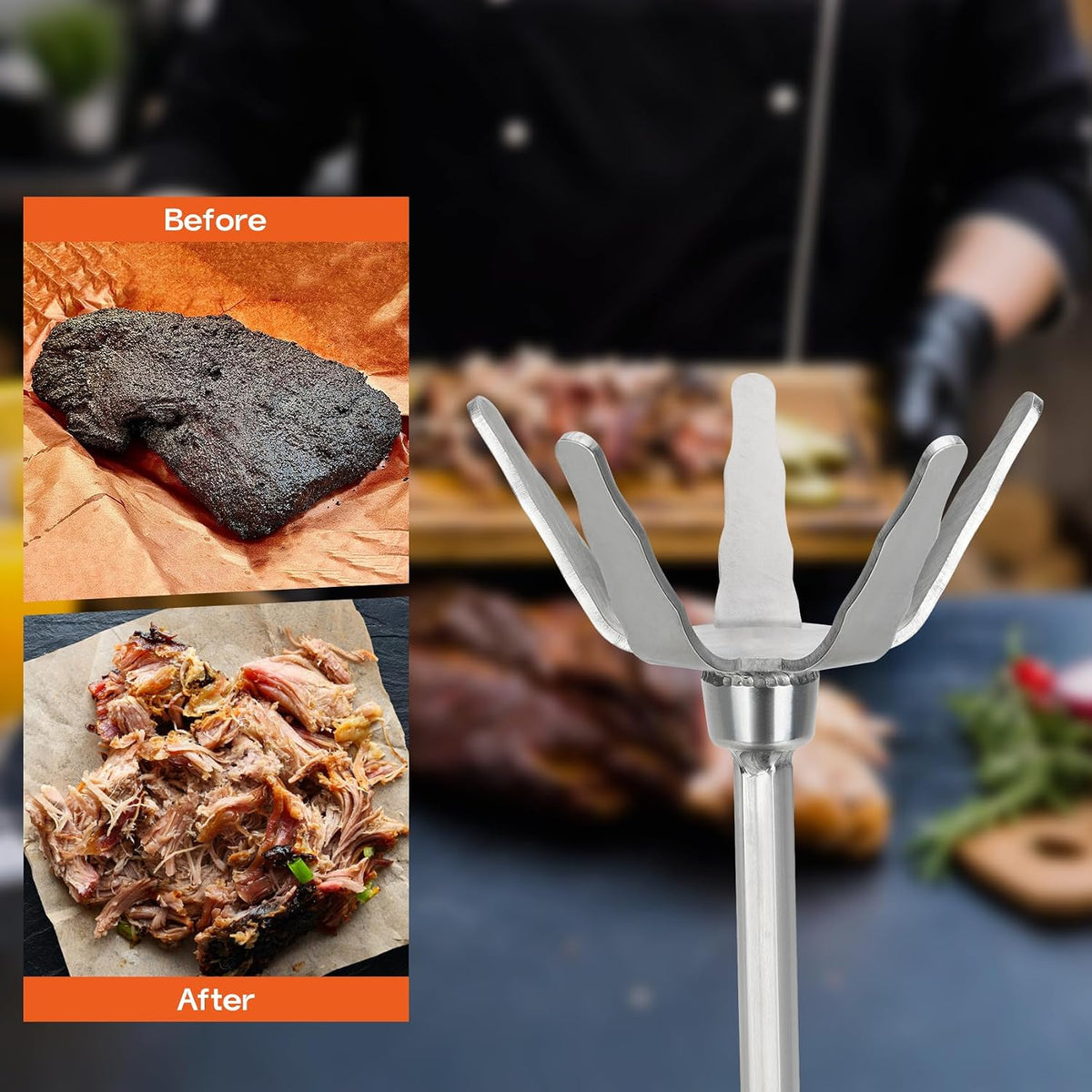 onlyfire 3 Inch Stainless Steel Ultra-Sharp Pork Puller