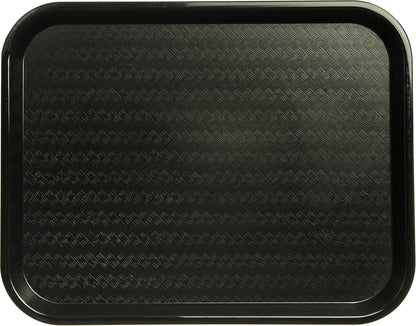 Carlisle FoodService Products Café Cafeteria Tray, Fast Food Tray for Restaurant or Commercial Use, 14" x 18", 1 Count, Black
