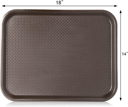New Star Foodservice Fast Food Tray, Set of 12 (Black, 12 by 16-Inch)