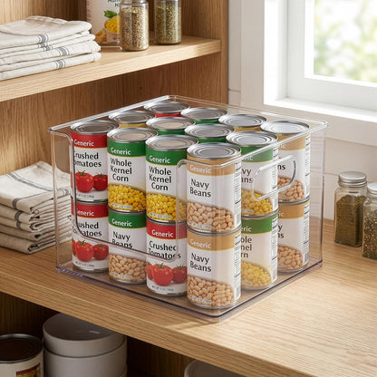 BINO | Stackable Plastic Storage Bins, Clear | THE CLARUS COLLECTION | Pantry Organizers and Storage Containers | Fridge Organizer Bins | Kitchen Cabinet Organizer | Medicine Cabinet Bin