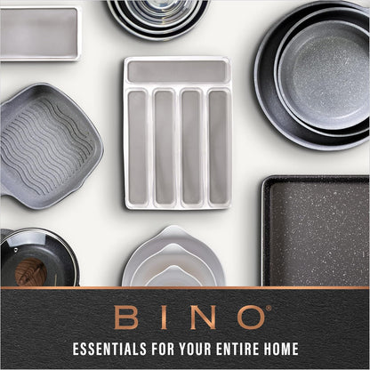 BINO | Plastic Storage Bins, Large - 2 Pack, Clear | THE SOHO COLLECTION | Pantry Organizers and Storage Containers | Fridge Organizer Bins | Kitchen Cabinet Organizer | Medicine Cabinet Bin