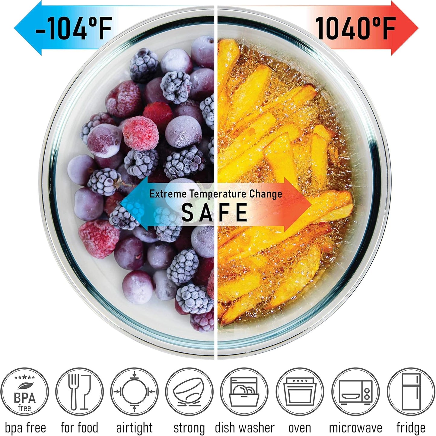 Set of 4 Stackable Space-Saving Nesting Glass Bowls with Airtight Acacia Lids for Lunch, Meal & Food Prep - Microwave & Oven-ready BPA Free Durable Heat Resistant Inert Borosilicate Glass