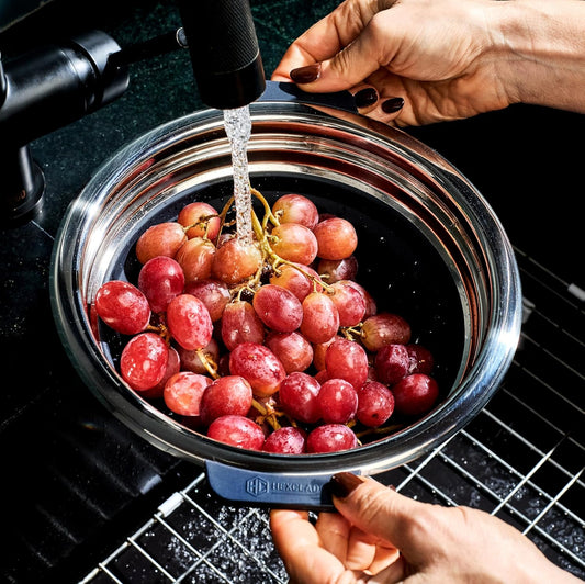 HexClad 2-Piece Steamer Basket Set, Heat-Safe to 425ºF, Dishwasher Safe