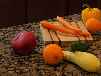 Alaska Ulu Knife Set Curved Knife with Wood Handle plus Chopping Board Mezzaluna Made in Alaska USA Ulu Factory