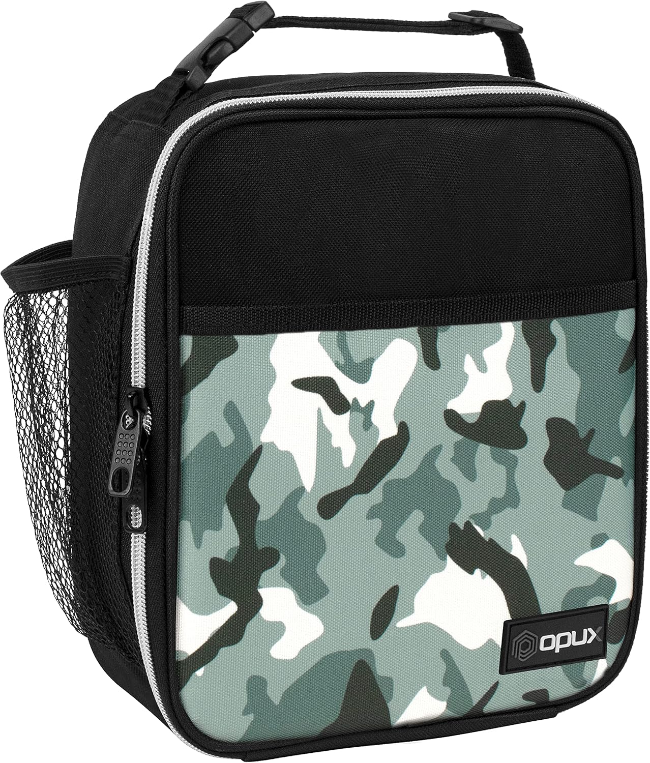 opux Premium Insulated Lunch Box, Soft School Lunch Bag for Kids Boys Girls, Leakproof Small Lunch Pail Men Women Work, Reusable Compact Cooler Tote Lunchbox for Office Adult, Black