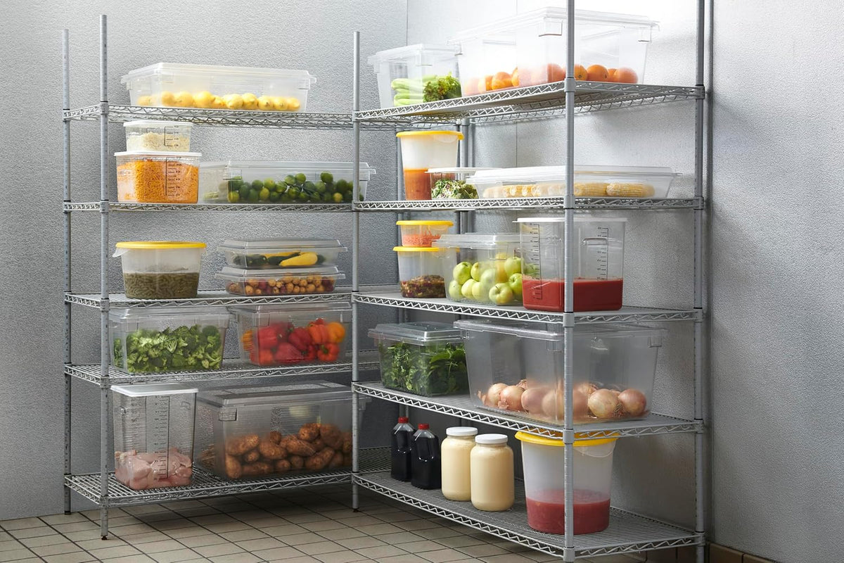 Rubbermaid Commercial Products Polycarbonate Food Storage Box/Tote, 2 Gallon, Clear, for Restaurant/Kitchen/Cafeteria