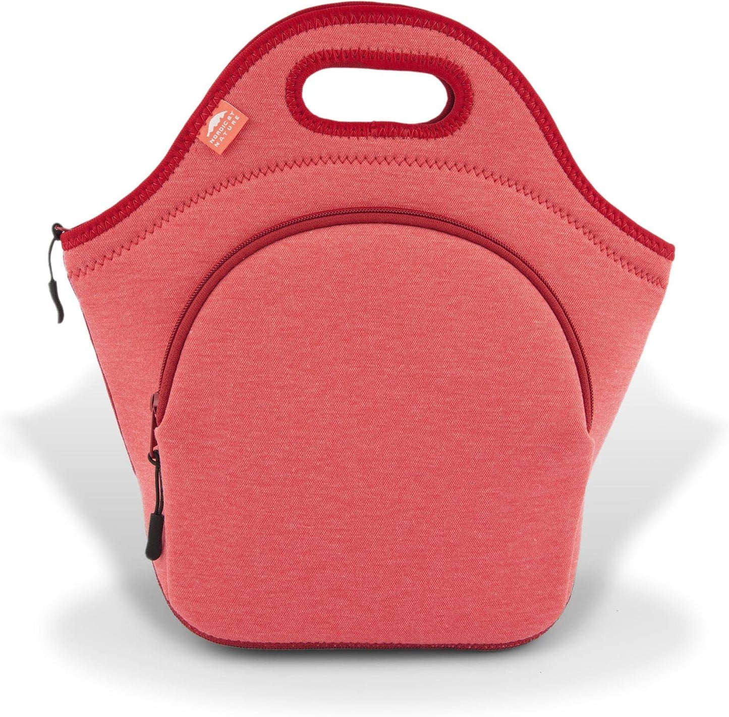 Nordic By Nature Large Neoprene Lunch Bag for Women & Lunch tote for Kids Insulated Lunch bag Reusable Washable Extra Thick Neoprene & Soft Cotton Feel, Premium Stitching, Outside Pocket, (L) Black