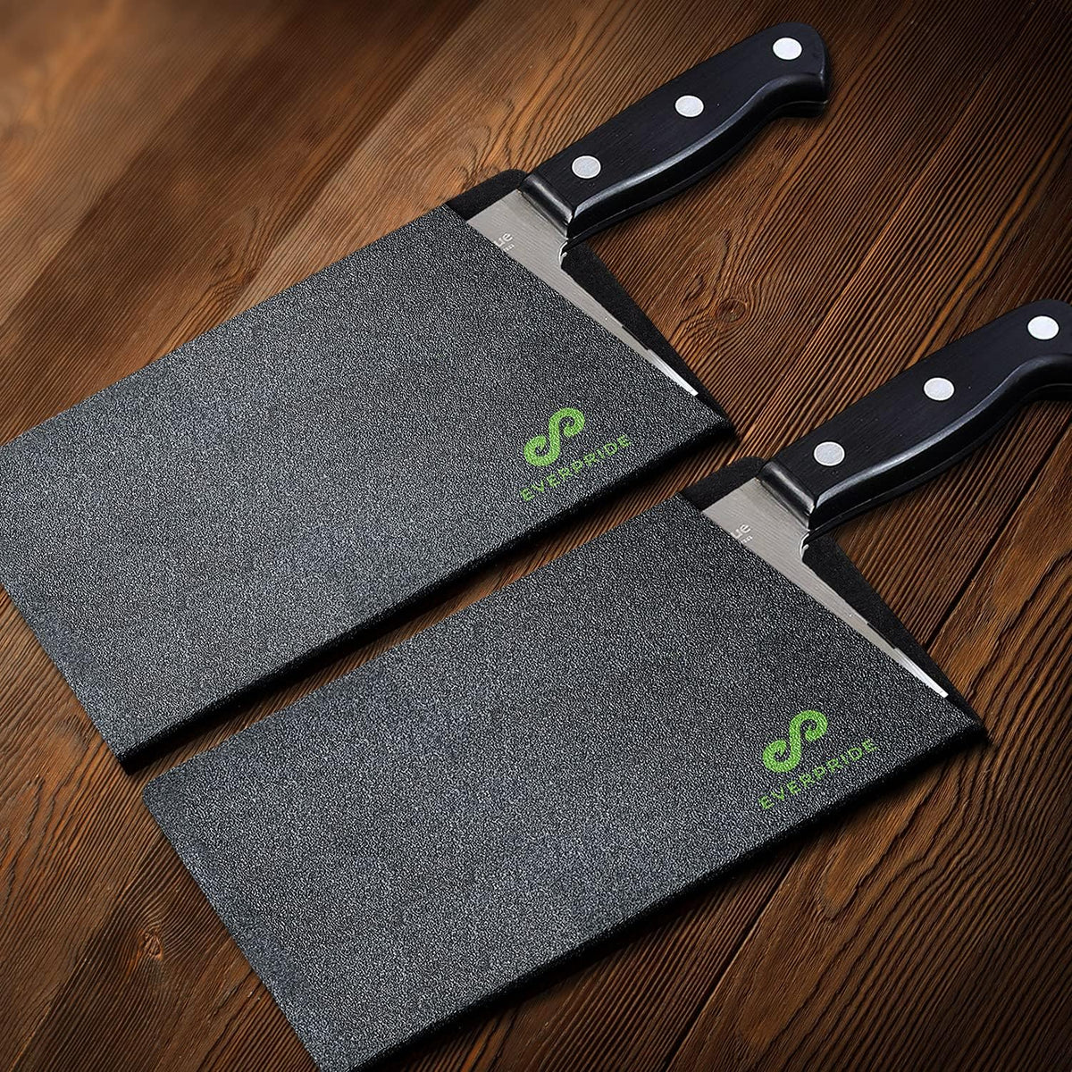 EVERPRIDE Butcher Chef Knife Edge Guard - Wide Knives Blade Edge Protectors - Meat Cleaver Knife Sheath - BPA-Free Chef Knife Cover Fits Blades Up To 8” x 4” – Knives Not Included