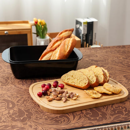 BBQ Tray for Raw Meat Prep and Cooked Food, Grill Prep and Serve Trays, Melamine Serving Trays and Platters for Food, Unbreakable Party Tray, Set of 2, Black and Red