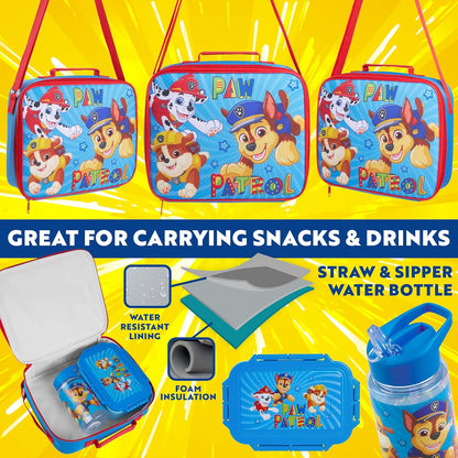 Get Trend SpongeBob Squarepants Water Bottle Lunch Box Lunch Bag Kids Set 3 Pcs Insulated Snack Bag for School Travel Gifts for Kids (Blue SpongeBob)