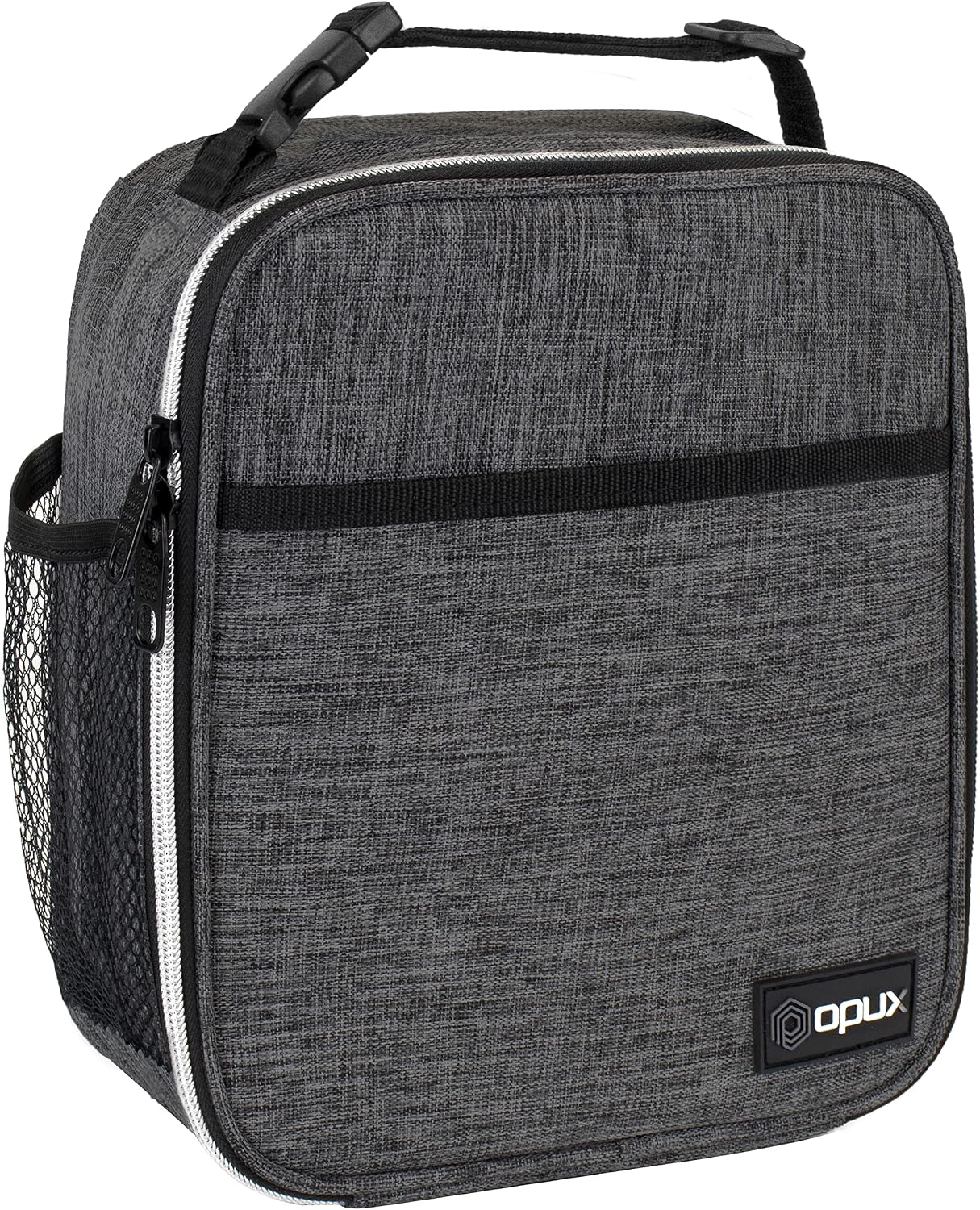 opux Premium Insulated Lunch Box, Soft School Lunch Bag for Kids Boys Girls, Leakproof Small Lunch Pail Men Women Work, Reusable Compact Cooler Tote Lunchbox for Office Adult, Black