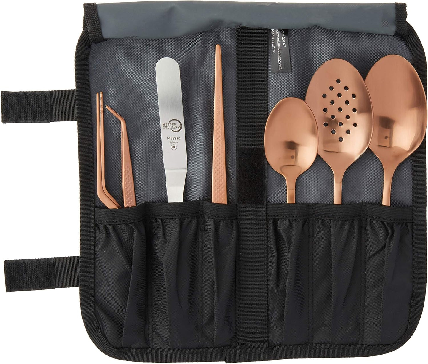 Mercer Culinary 8 Piece Plating Set, Matte Black