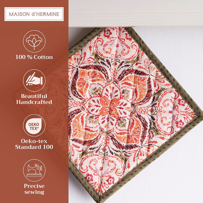 Maison d' Hermine Pot Holders 100% Cotton Potholders (8" x 8") - Colors A