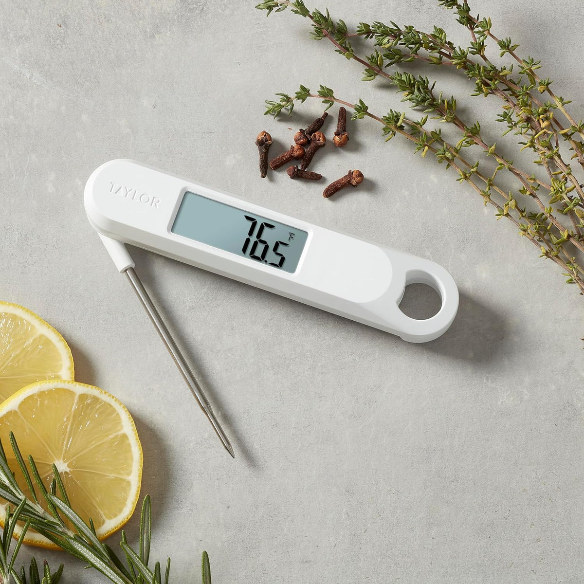 Taylor Digital Folding Stem Food Thermometer Black