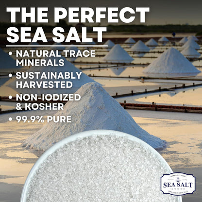 Sea Salt Superstore Coarse Sea Salt for Grinder Refill, Non-Iodized, 14 oz