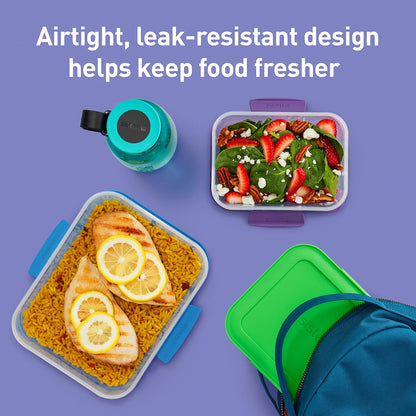 Sistema Nest It Meal Prep Food Storage Containers, 3 Compartments, 8 Cups, BPA-Free, 5-Pack