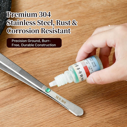 2-Pack 12-Inch BBQ Kitchen Tweezers Tongs, Extra-Long Stainless Steel Cooking Tweezers Dishwasher Safe for Grilling, Baking & Food Prep (12Inch BBQ Tongs)