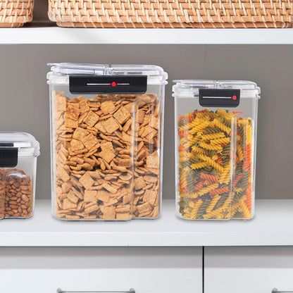 Oggi Easi Grip 23oz Moisture Proof Storage Container, Ultra Clear BPA-Free Sealable Canister, Flip Open Pouring Lid, Date Reminder Slider on Clip, Ideal Kitchen and Pantry Storage (23oz / 0.68lt)