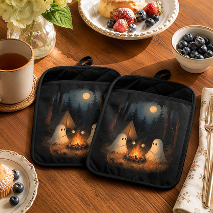 Gothic Cooking Skeleton Chef Pot Holders Heat Resistant