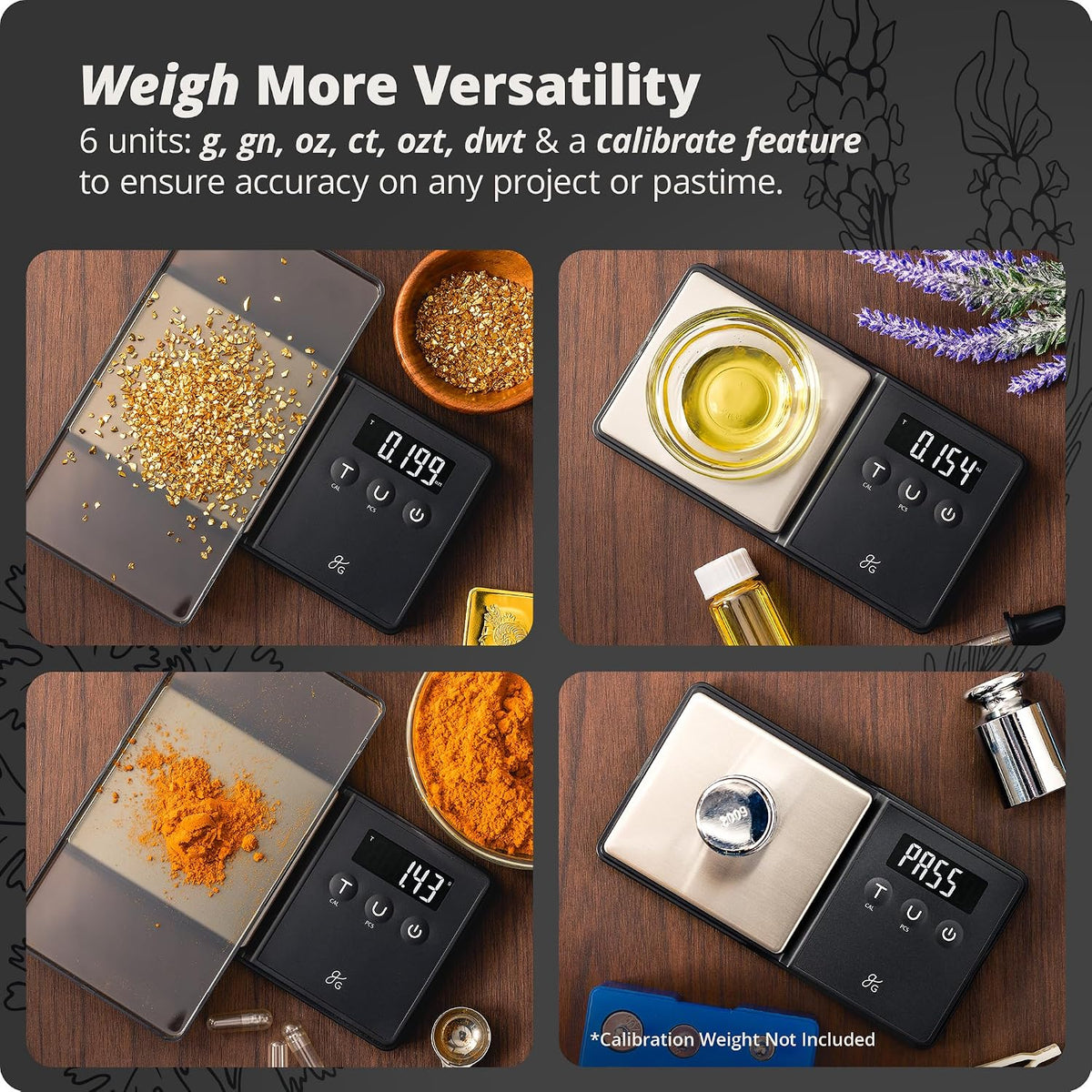 Greater Goods Digital Espresso Scale with 0.1g Precision, 750g Capacity