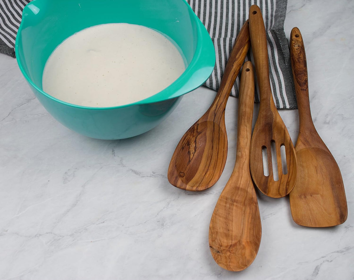 RSVP International Olive Wood Condiment Pinch Bowl, 3" | Rustic, Natural Authentic Italian Olive Wood | Classic Style for Kitchens, Tables, & More | Functional for Salts, Peppers, & Herbs