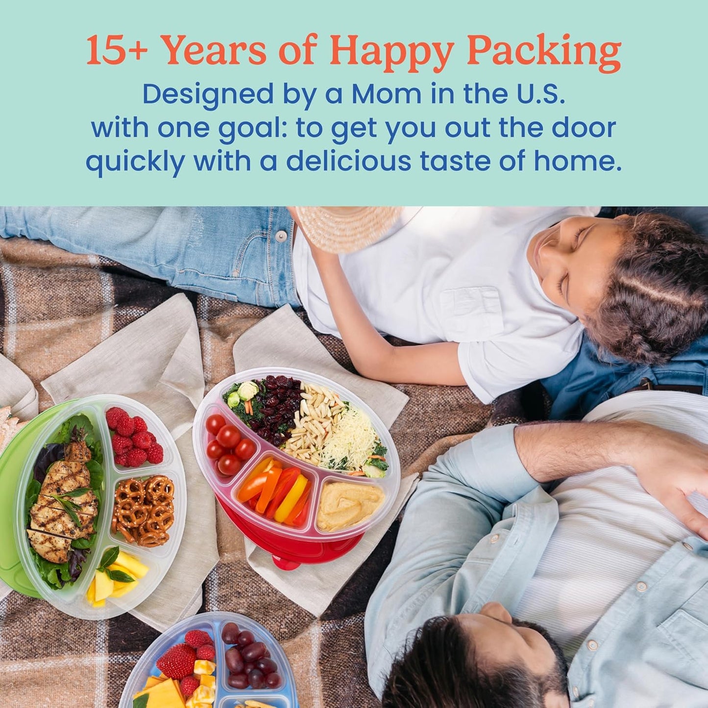 Bentgo Easyboxes 4-Compartment Oval Containers - Patented Design 8-Piece Set; 4 Trays & 4 Fitted Lids Seal in Freshness; Reusable Food Storage & Meal Prep BPA-Free Containers (Classic)