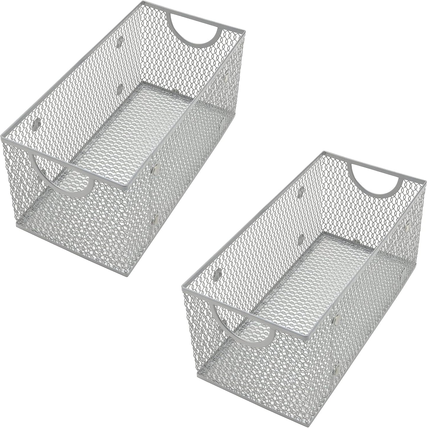 YBM HOME Kitchen Pantry Organizer Wire Basket for Shelves, Cabinets, Pantry, Countertop, Mesh Open Storage Bin Metal Basket for Organizing Food Supplies 12 x 7.8 x 5.8