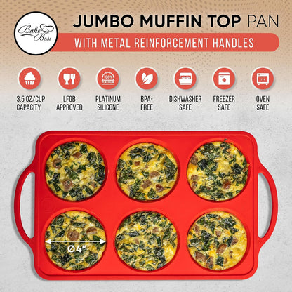 2-Pack Silicone Muffin Pan Set – Regular 12 Cup & Mini 24-Cup Silicone Muffin Pans for Baking – Nonstick Silicone Cupcake Pan with Metal-Reinforced Handles – BPA-Free, Dishwasher-Safe, Cream