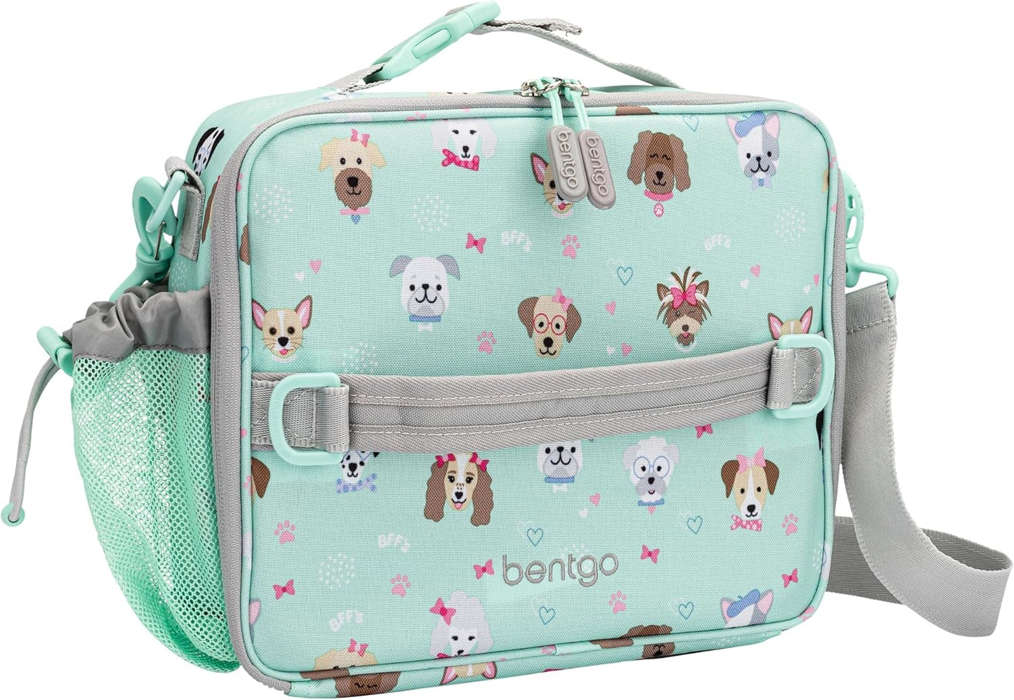 Bentgo Kids Lunch Bag - Durable, Double-Insulated Lunch Bag for Kids 3+; Holds Lunch Box, Water Bottle, & Snacks; Easy-Clean Water-Resistant Fabric & Multiple Zippered Pockets (Mermaid)