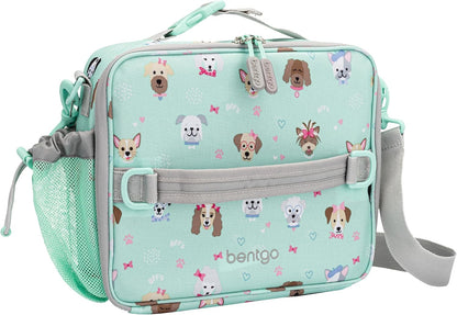 Bentgo Kids Lunch Bag - Durable, Double-Insulated Lunch Bag for Kids 3+; Holds Lunch Box, Water Bottle, & Snacks; Easy-Clean Water-Resistant Fabric & Multiple Zippered Pockets (Mermaid)