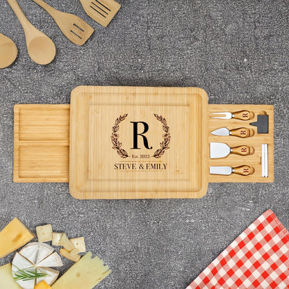 RoyalHouse Bamboo Cheese Board and Charcuterie Boards Set & Serving Tray for Meat, and Wine - Birthday Gifts for Women, Wedding Gift for Couples 2025, Bridal Shower, Housewarming Gift New Home
