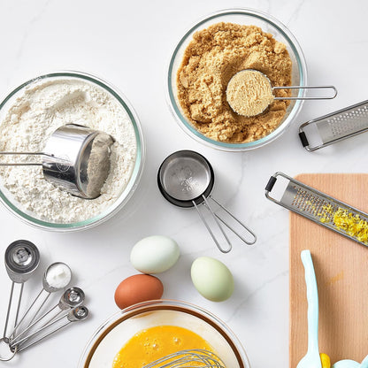 Martha Stewart Richburn 4-Piece Stainless Steel Measuring Cups Set – Durable and Accurate Kitchen Measuring Tools for Baking and Cooking