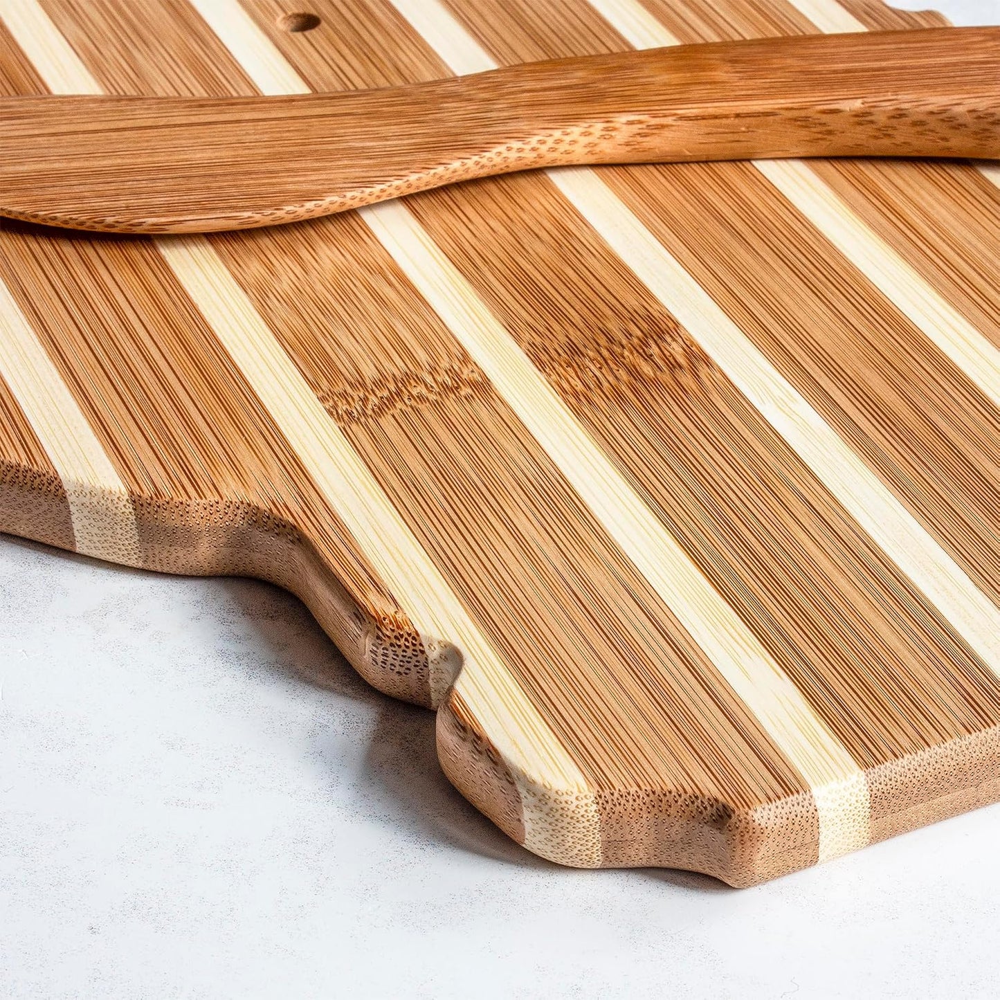 Totally Bamboo California Charcuterie Board with Spreader Knife Gift Set, 11-3/8" x 8-7/8"