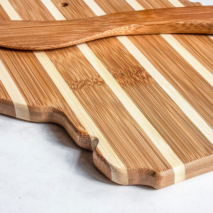 Totally Bamboo California Charcuterie Board with Spreader Knife Gift Set, 11-3/8" x 8-7/8"