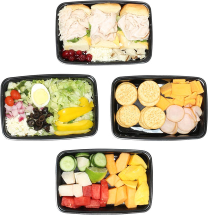 Simple Houseware 16 Pack 28-oz 1-Compartment Meal Prep Container, BPA-Free | Reusable BPA-Free Stackable Bento Box - Microwave, Freezer & Dishwasher Safe