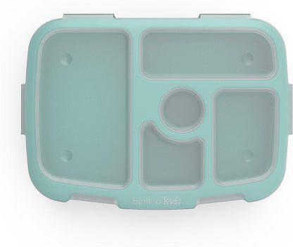 Bentgo Kids Brights Tray (Violet) with Transparent Cover - Reusable, BPA-Free, 5-Compartment Meal Prep Container with Built-In Portion Control for Healthy At-Home Meals and On-the-Go Lunches