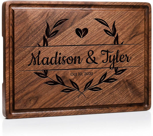 ArtPix Personalized Cutting Board - Custom Engraved Wedding Gift Wood