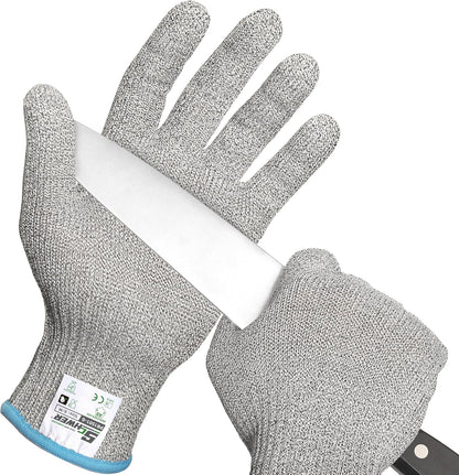 Schwer SlicePro ANSI Cut Resistant Gloves, Food Grade Cutting Glove for Kitchen Food Prep, Mandoline Gloves for Meat Cutting, Oyster Shucking, Fish Fillet Processing, PR1501-G, L