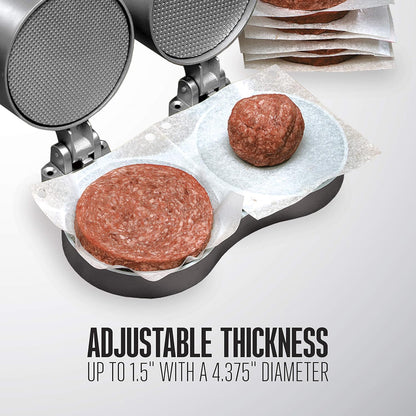 Weston Burger Press, Makes 4 1/2" Diameter Patties for Hamburger, Crab Cakes, Sausage, 1/4lb to 3/4lb, Single, Non-stick Heavy-Duty Cast Aluminum (07-0301)
