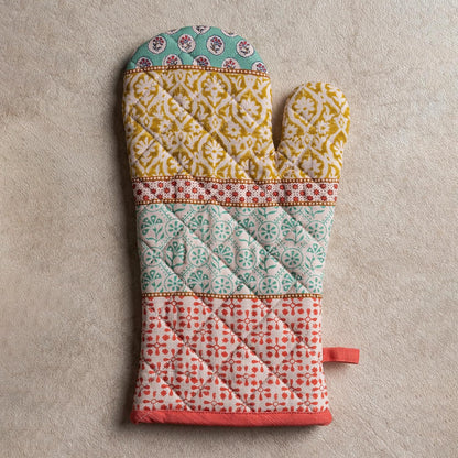 Maison d' Hermine 100% Cotton Oven Mitt & Pot Holder Set (7.5"x13" & 8"x8") - Colors C