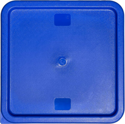 Tiger Chef 18 Quart Commercial Grade Clear Food Storage Square Polycarbonate Containers With Blue Lids 4 Pack