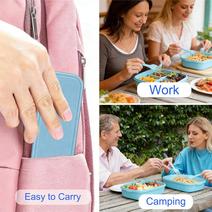 2Pack Reusable Travel Utensil Set, Plastic Fork Spoon Knife with Case, BPA-Free Portable Cutlery for Camping, Picnic & Office (Purple & Pink)