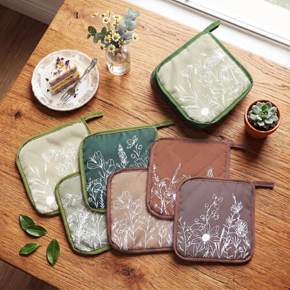 Bencailor 12 Pcs Christmas Wildflower Pot Holders with Pocket