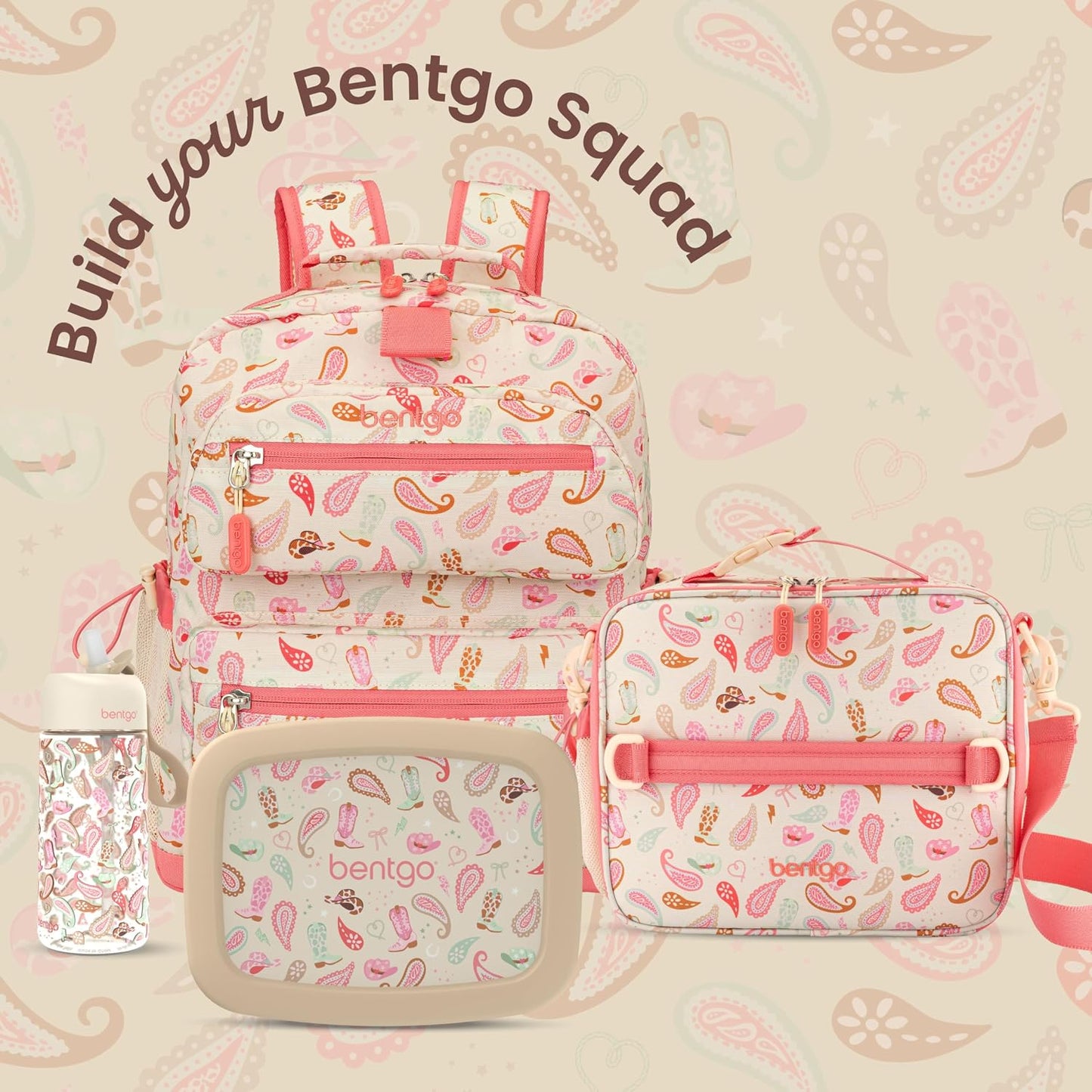 Bentgo Kids Lunch Bag - Durable, Double-Insulated Lunch Bag for Kids 3+; Holds Lunch Box, Water Bottle, & Snacks; Easy-Clean Water-Resistant Fabric & Multiple Zippered Pockets (Mermaid)