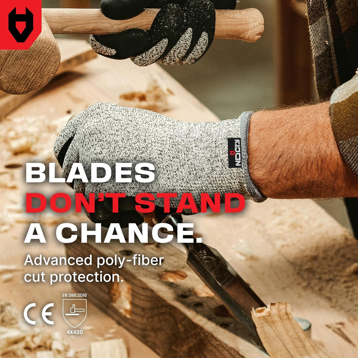 NoCry Cut Resistant Work Gloves For Men & Women, Nitrile Waterproof Palms