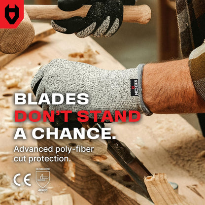 NoCry Cut Resistant Work Gloves For Men & Women, Nitrile Waterproof Palms